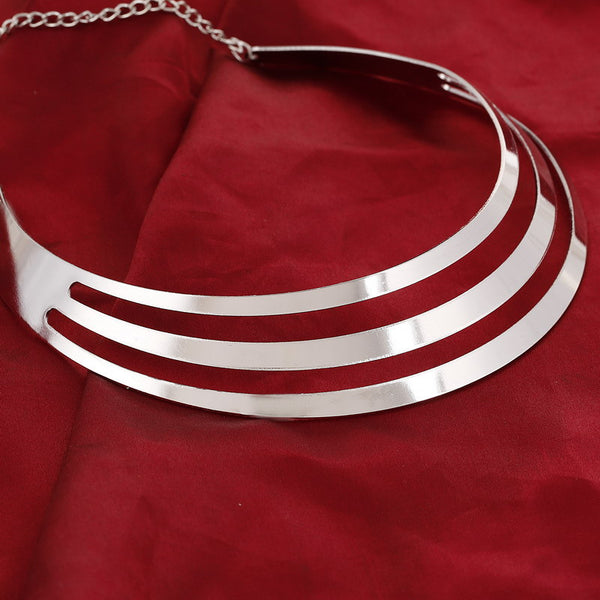 ZOSHI  Gorgeous Metal Multi Layer Statement Bib Choker Necklace